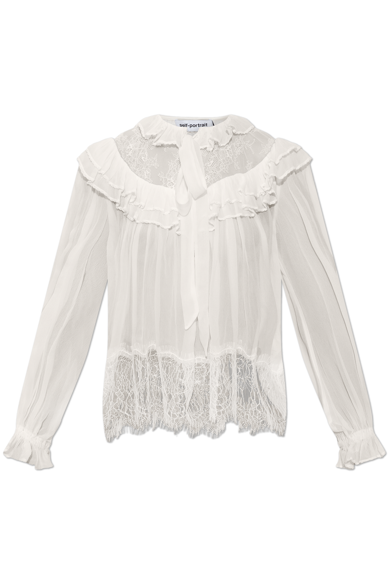 Self-Portrait Shirt with lace trim | Women's | Vitkac